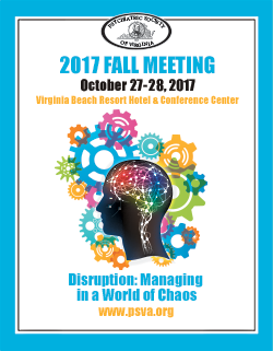 PSV 2016 Fall Meeting